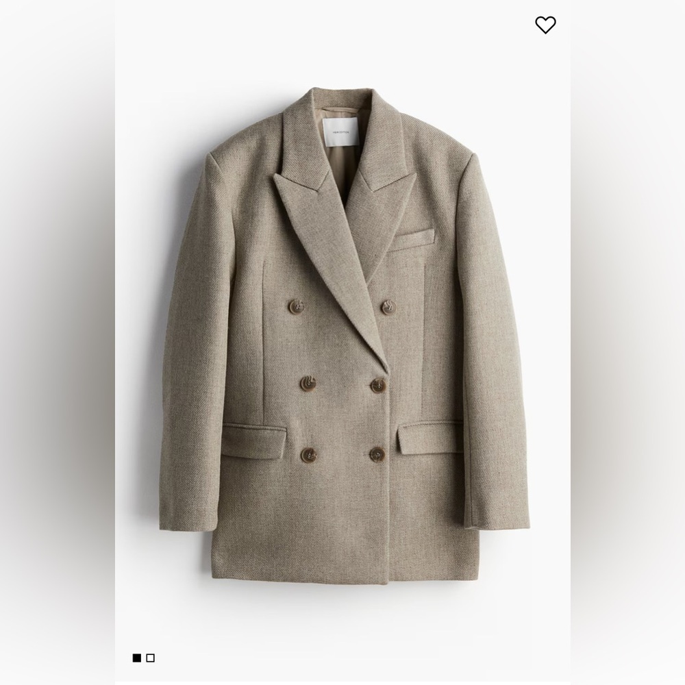 Women's Double-Breasted Tan Blazer